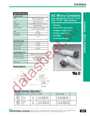 V12-W-YE2M-PVC datasheet  